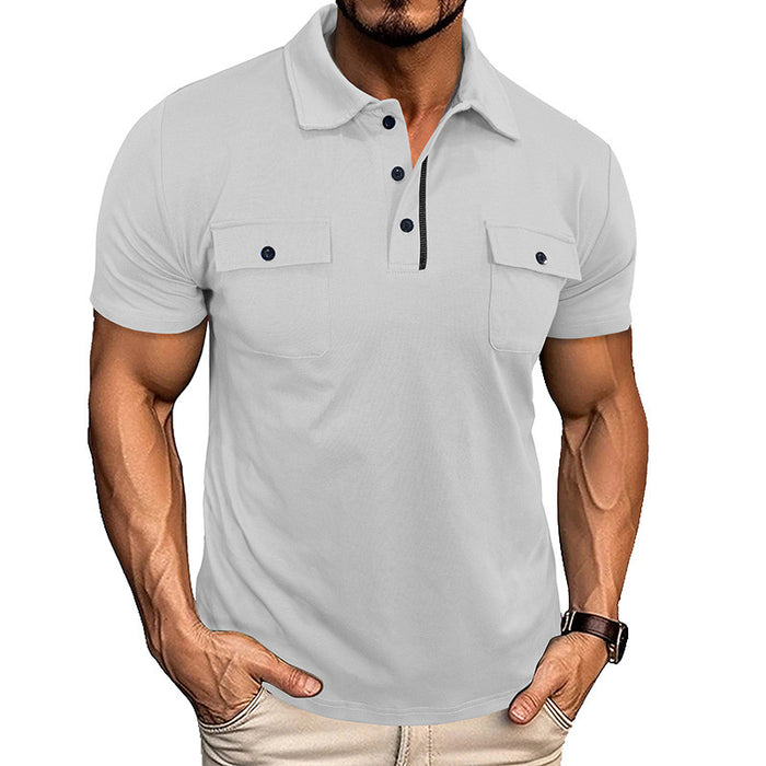 Lapel Button Polo Shirt