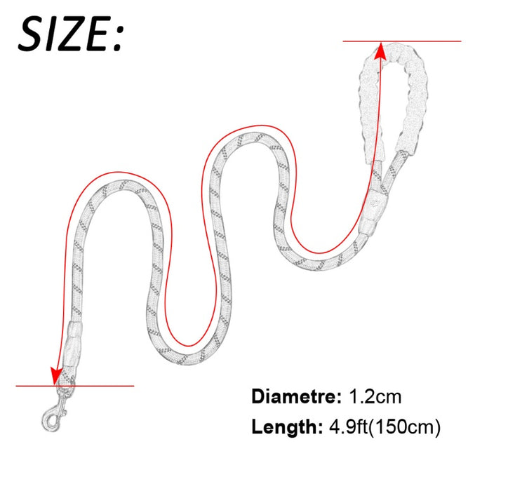Reflective Dog Leash Nylon Pet Dog Leash Rope