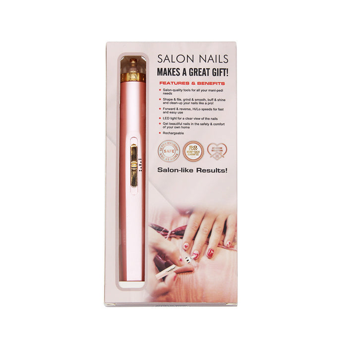 5in1 Manicure Machine Set Electric Nail Drill Polisher Cordless USB