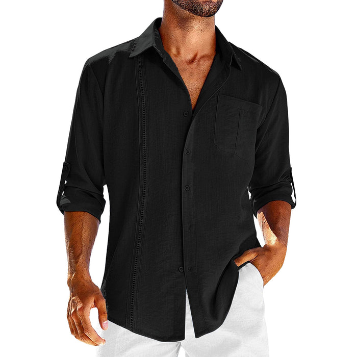 Solid Color Button Shirt