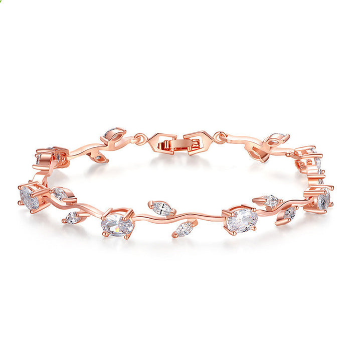 Plated crystal bracelet