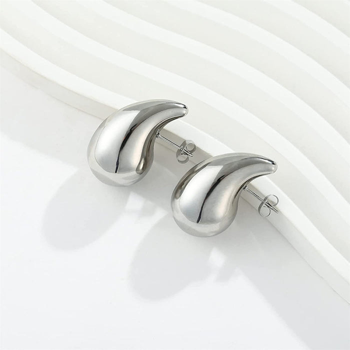 Metal Water Drop Earrings