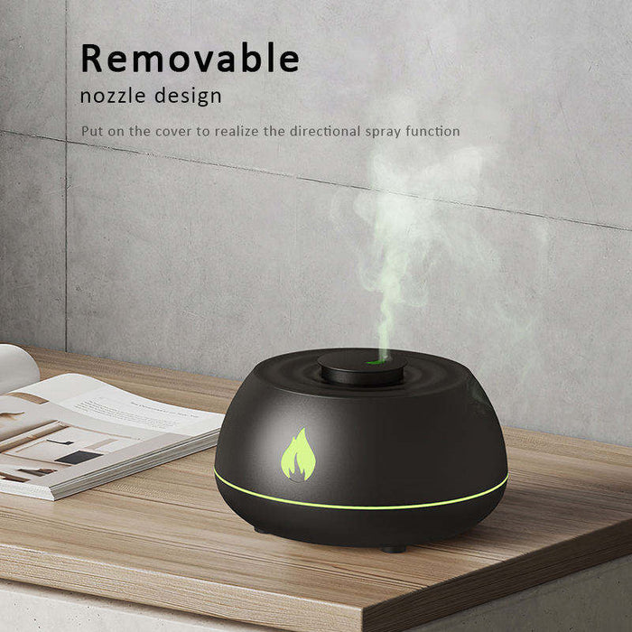 Flame Humidifier Aromatherapy Diffuser 7 Colors Light Home Air Humidifier