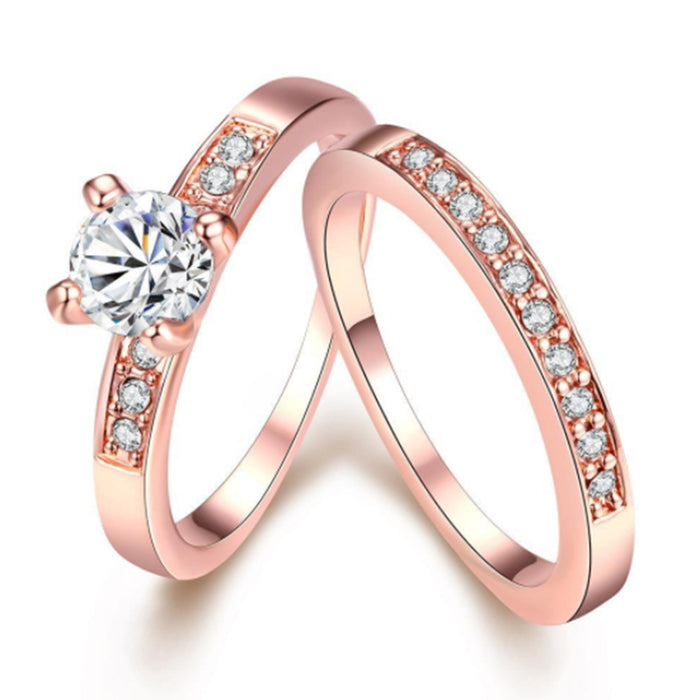 Rose gold diamonds ring