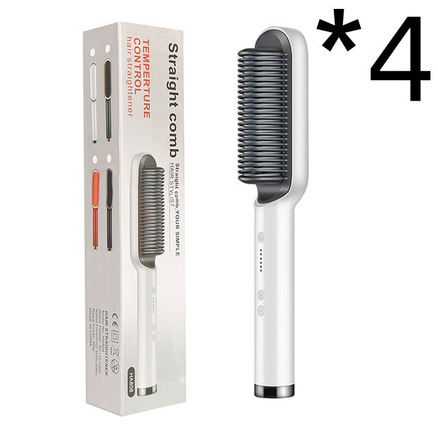 2 In 1 Hair Straightener Hot Comb Negative Ion Curling Tong Dual-purpose Electric Hair Brush