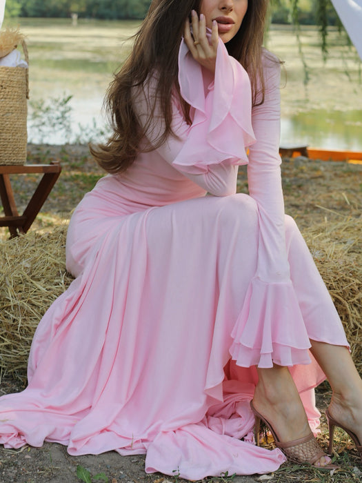 Ruffle Sleeves Dress