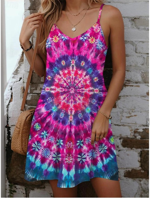 Tie Dye Print Dress