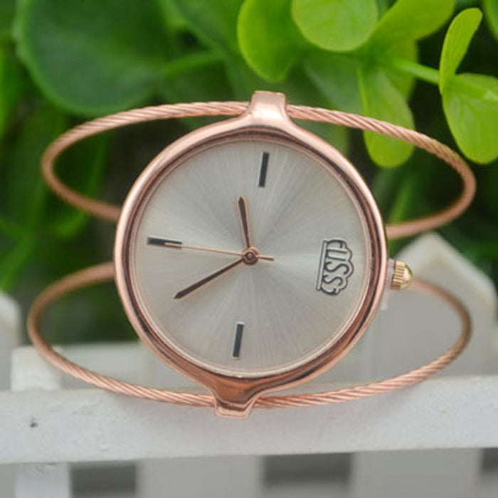 Steel Wire Bangle Watch