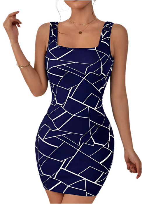 Geo Print Tank Dress