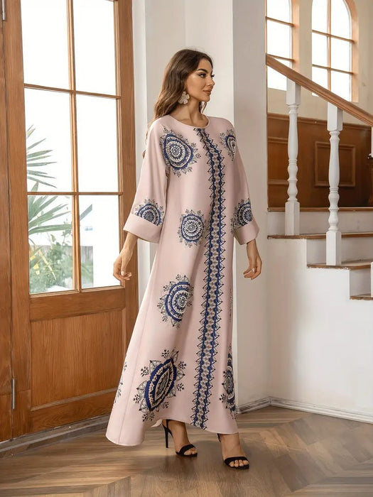 Printed Robe Dress