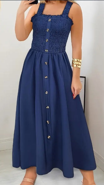 Shirred Maxi Dress