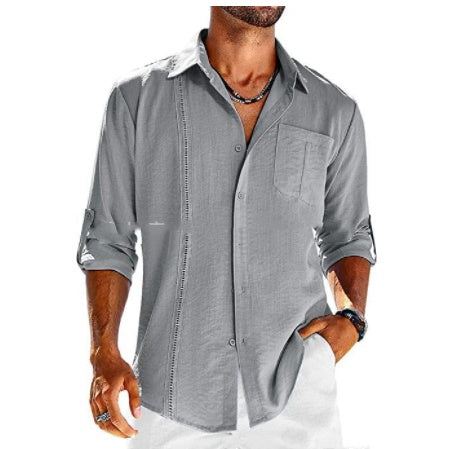 Solid Color Button Shirt