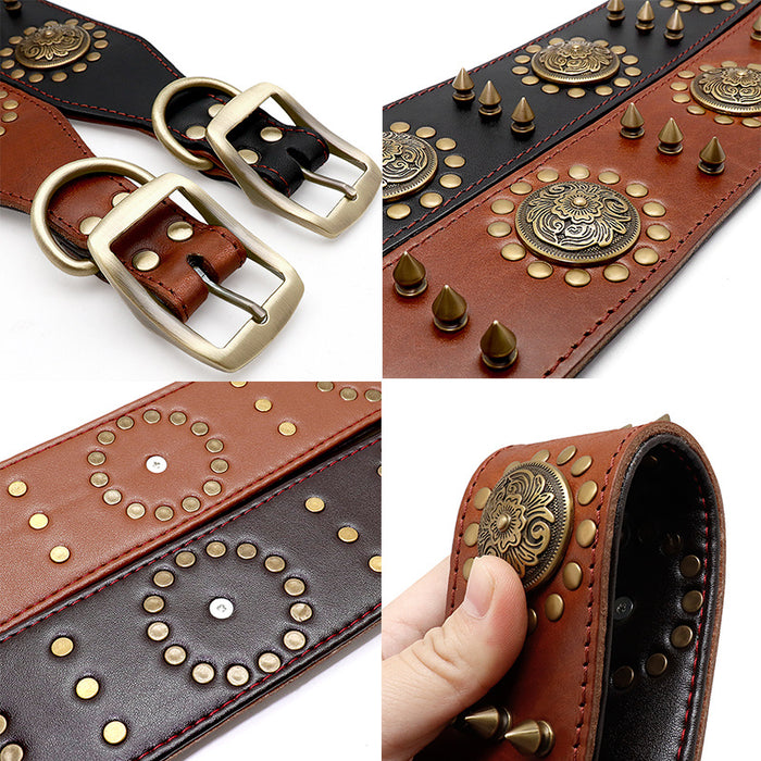 Leather Studded Dog Collar