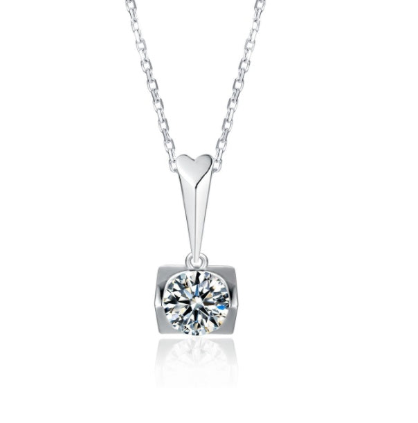 Moissanite Stud Necklace Set