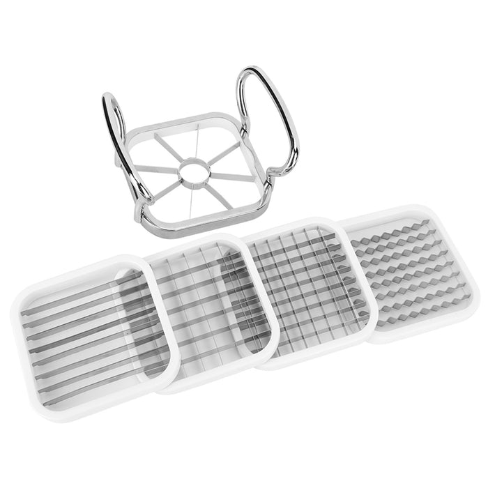 5in 1 Stainless Steel Potatoes Fruit Cutter Chipper Chopper Maker French Fry Tool Kitchen Gadgets