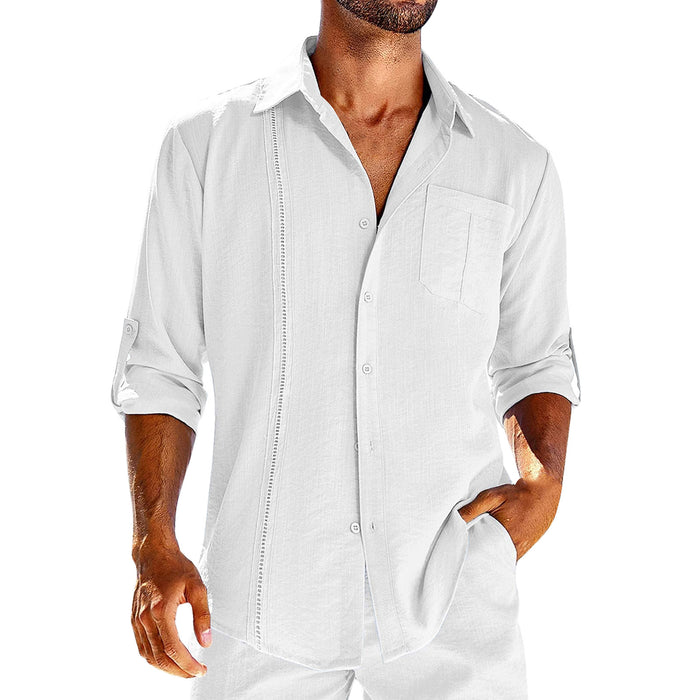 Solid Color Button Shirt