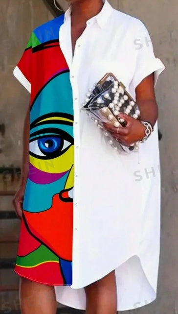 Graffiti Print Dress