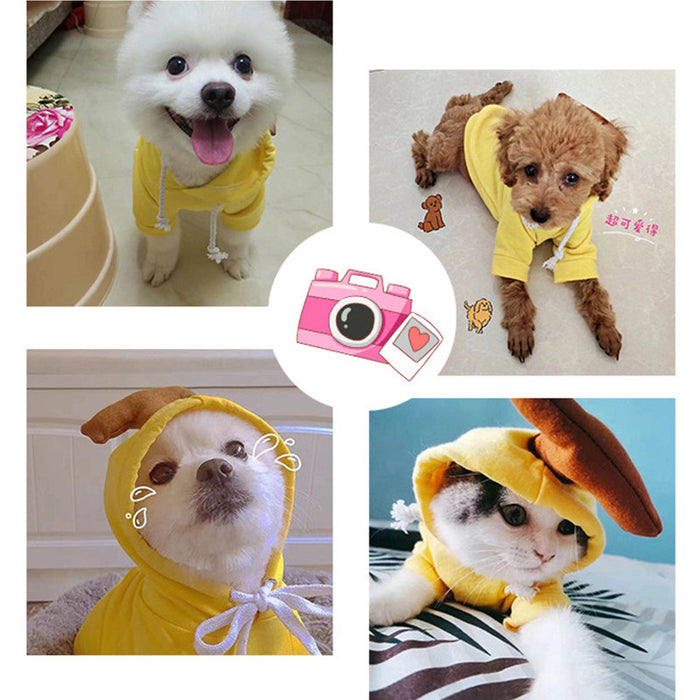 Cute Fruit Dog Fleece Clothes For Small Dogs Hoodies Winter Warm