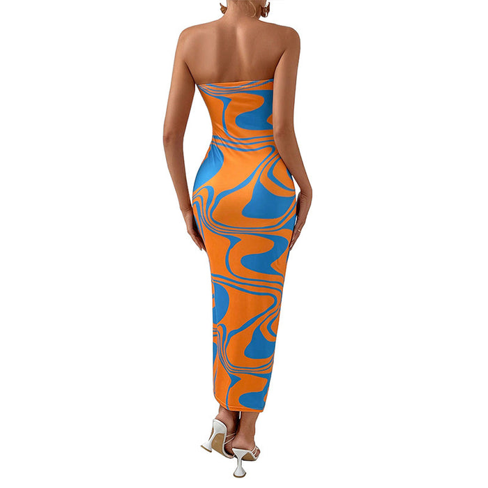 Printed Tube Dress