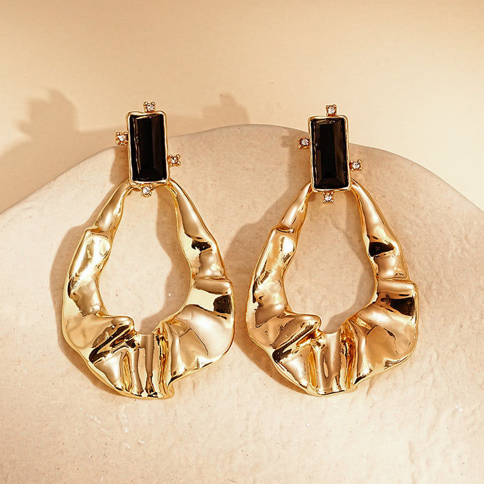 Black Rhinestone Water Drop