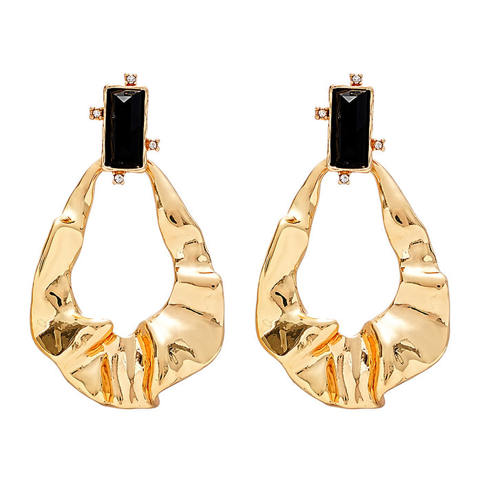 Black Rhinestone Water Drop