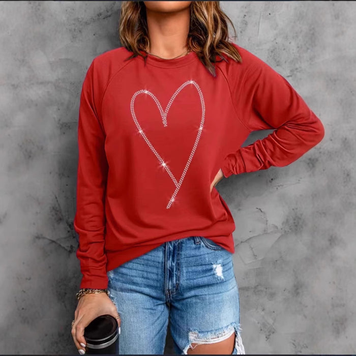 Heart Sweatshirt Top