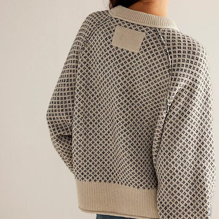 Jacquard Round Neck