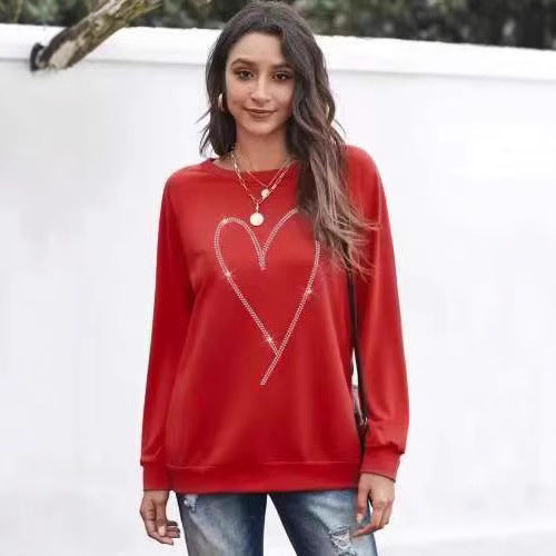 Heart Sweatshirt Top