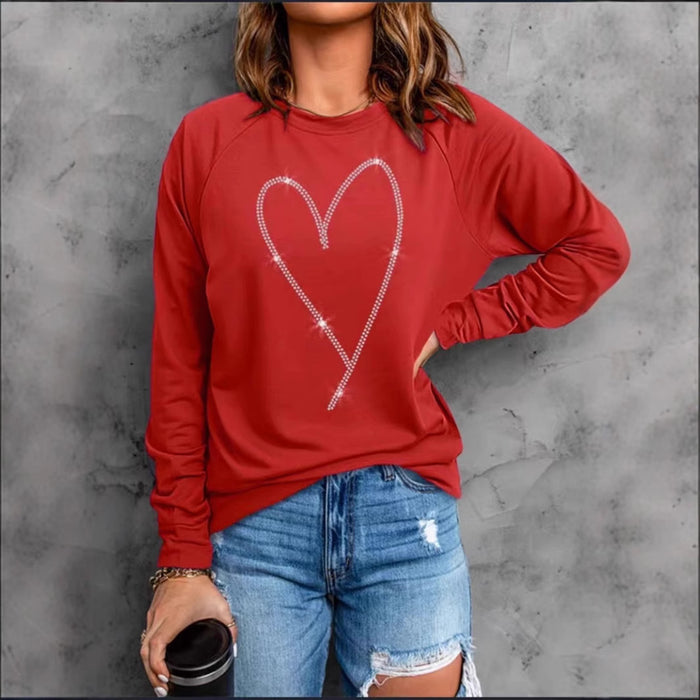 Heart Sweatshirt Top