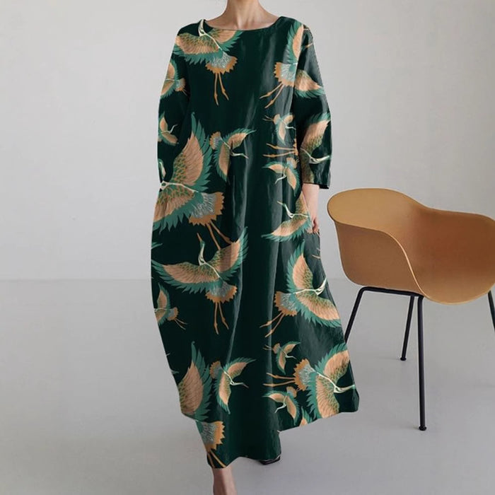 Retro Print Dress