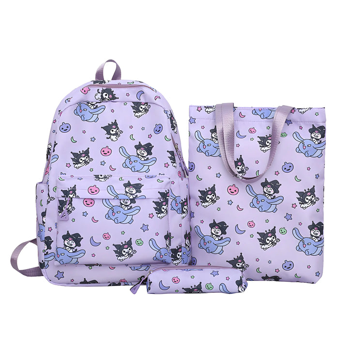 3pcs Cinnamoroll Hello Kitty Sanrio Backpack Set