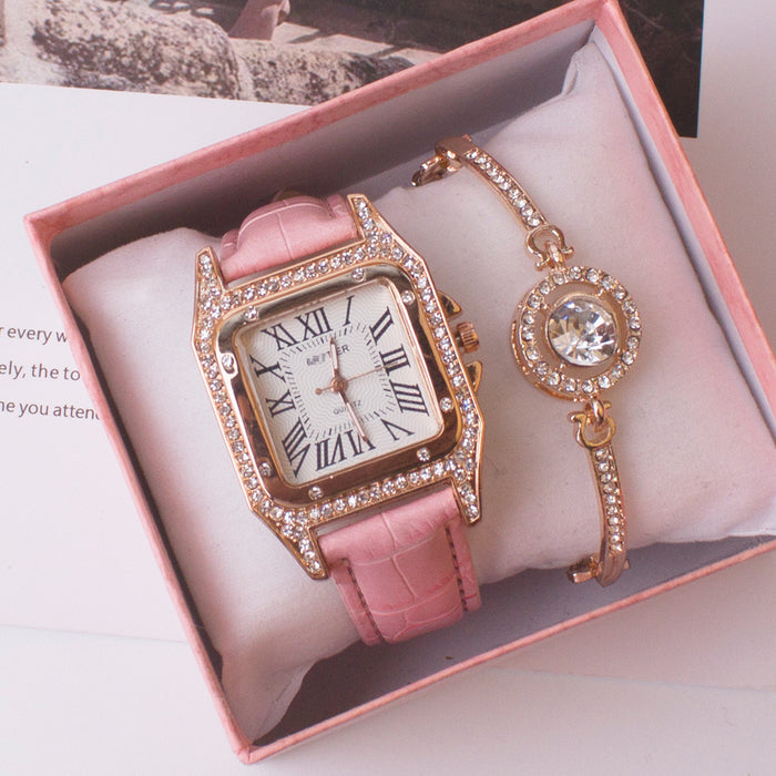 Rhinestone Watch Set