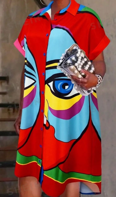 Graffiti Print Dress