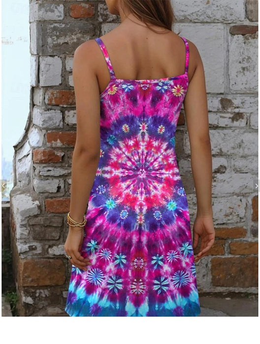 Tie Dye Print Dress