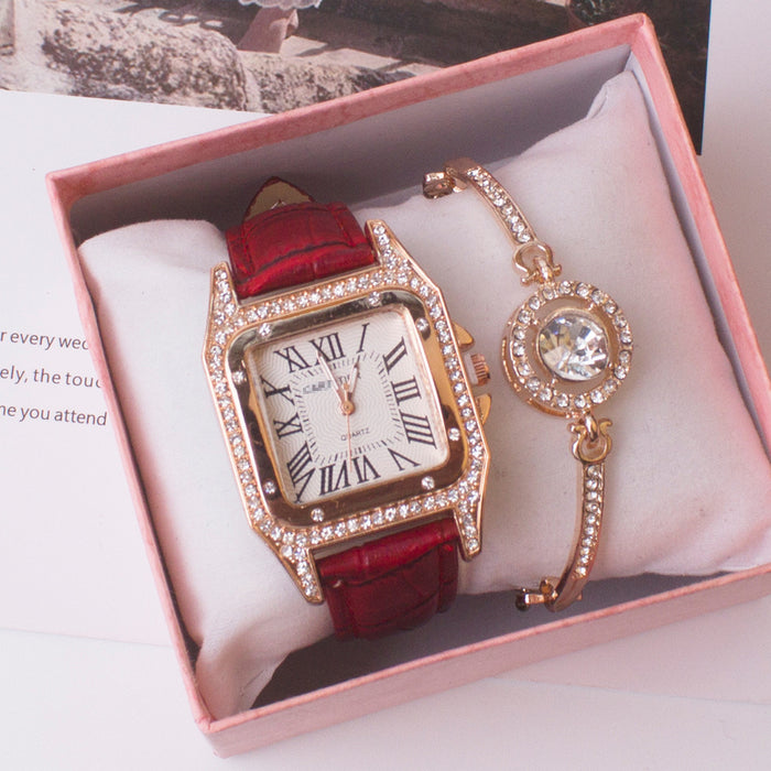 Rhinestone Watch Set