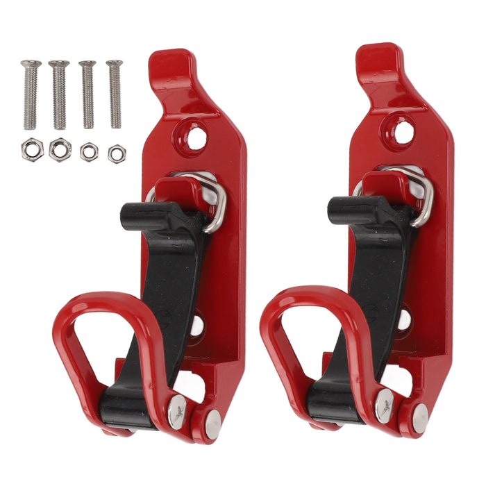 2pcs Roof Rack Shovel Mount Good Weight Bearing Capacity Axe Holder Clamp Metal Rubber Clamp Mounting Kit for Car Truck Boats Red
