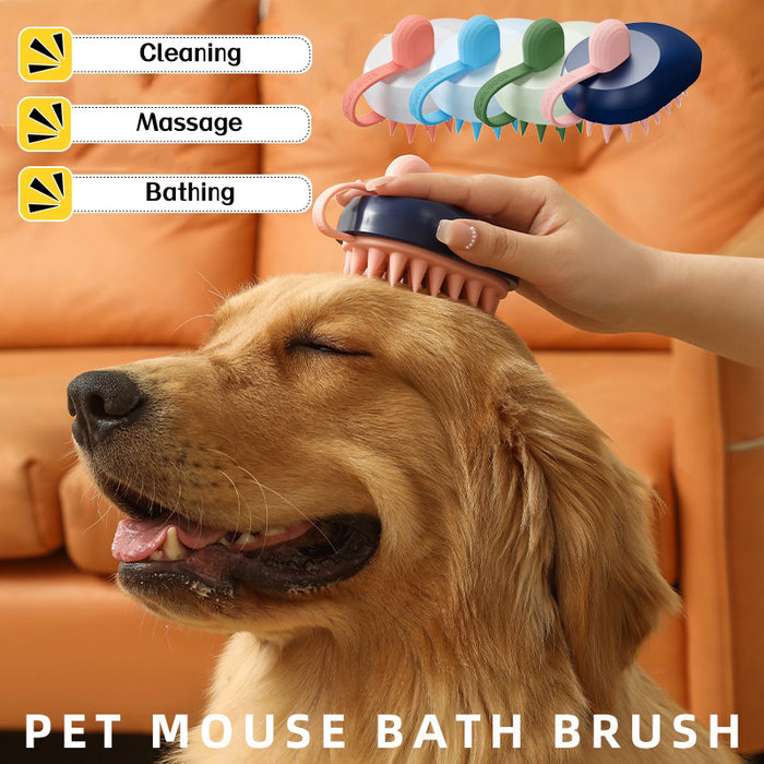 Soft Silicone Pet Hair Remover Comb Handheld Bath Massage Brush