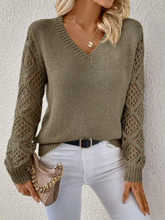 V-neck Pullover Sweater