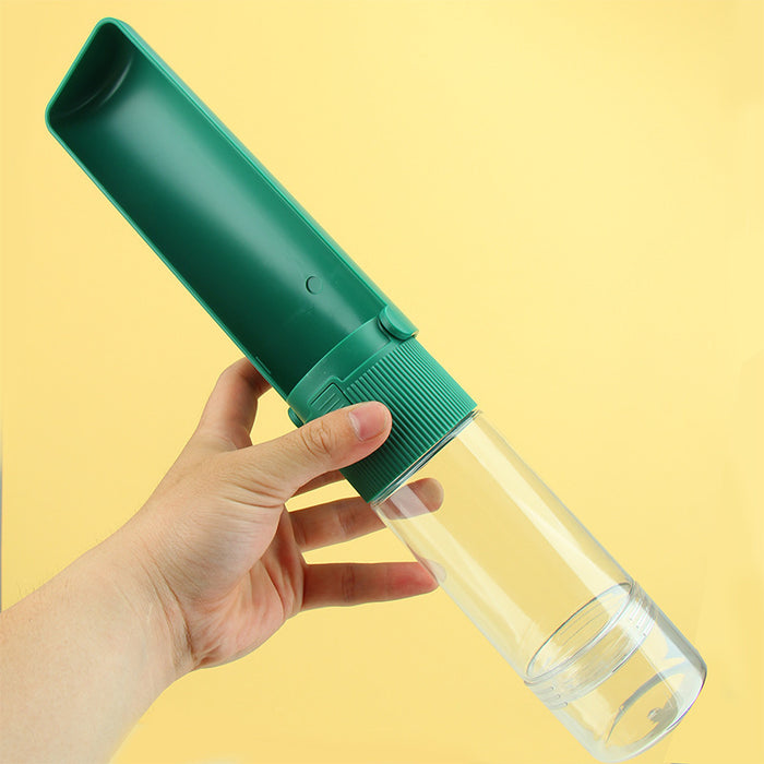 Pet portable Water Bottle With Food Dispenser