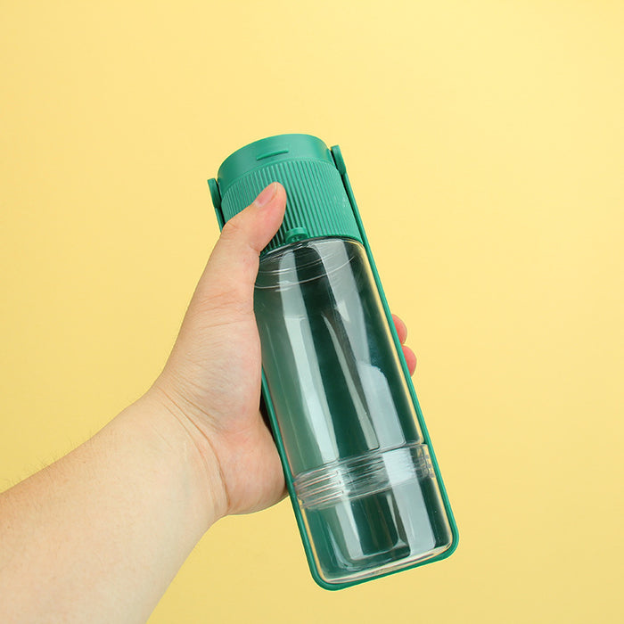 Pet portable Water Bottle With Food Dispenser