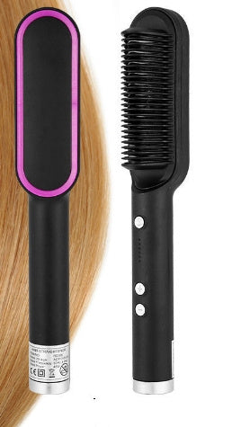 2 In 1 Hair Straightener Hot Comb Negative Ion Curling Tong Dual-purpose Electric Hair Brush