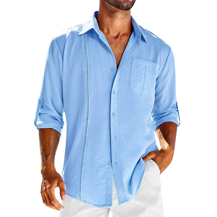 Solid Color Button Shirt