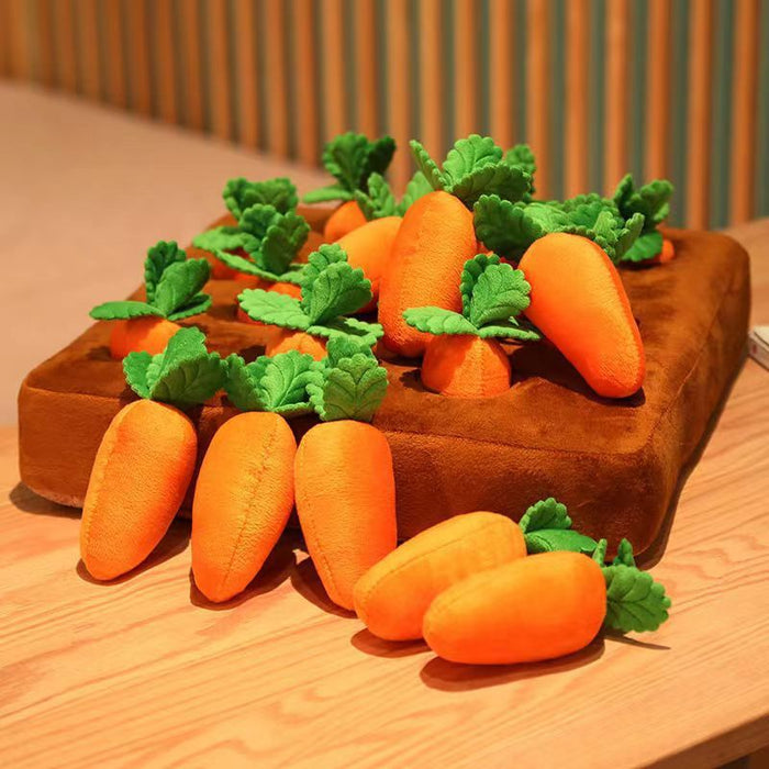 Pet Dog Toys Carrot Plush Toy Vegetable Chew Toy For Dogs Snuffle Mat