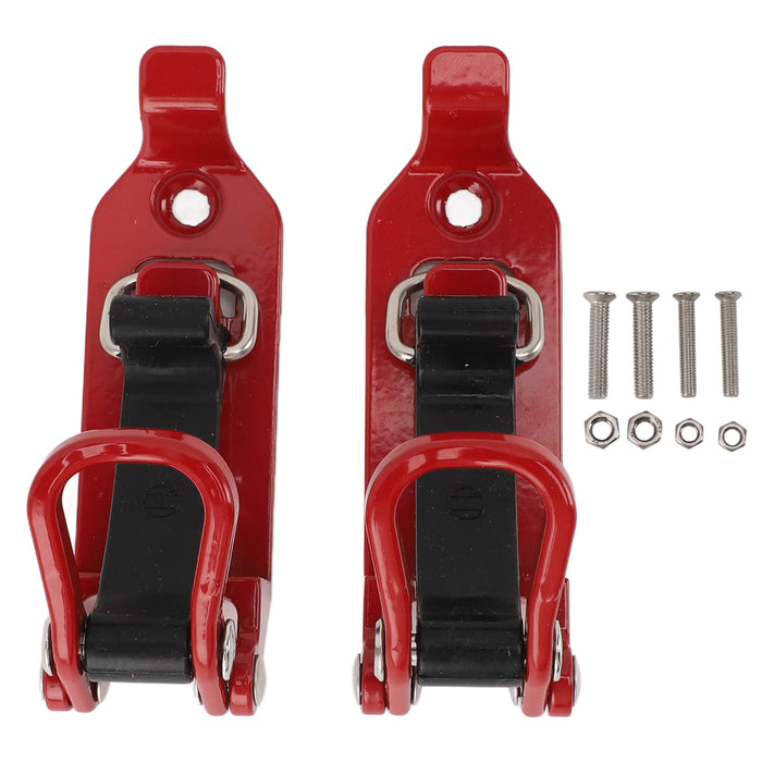 2pcs Roof Rack Shovel Mount Good Weight Bearing Capacity Axe Holder Clamp Metal Rubber Clamp Mounting Kit for Car Truck Boats Red