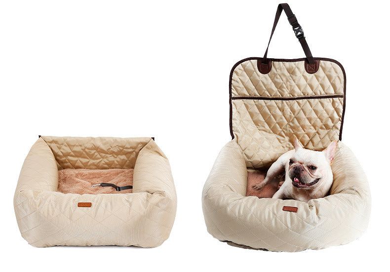 2 In 1 Pet Dog Carrier Folding Car Seat Pad Thickened Multi-purpose