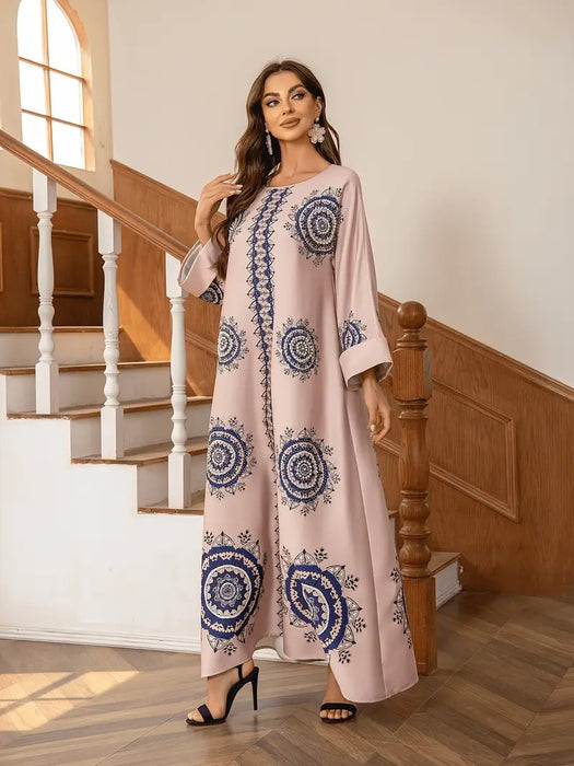 Printed Robe Dress