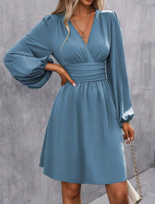 Lantern Sleeve Dress