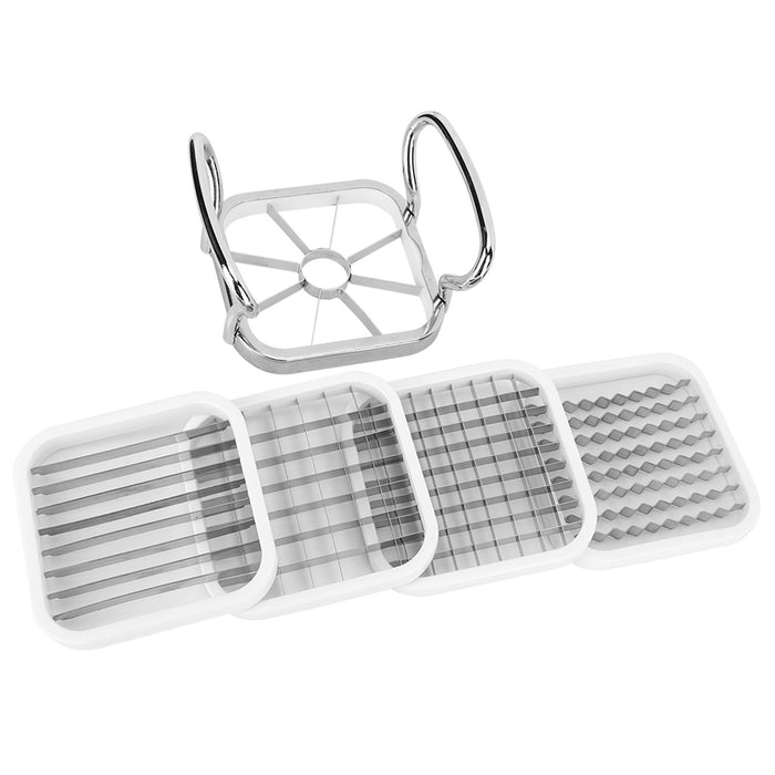 5in 1 Stainless Steel Potatoes Fruit Cutter Chipper Chopper Maker French Fry Tool Kitchen Gadgets