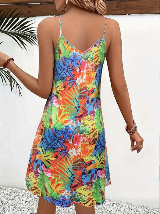Tropical Print Dress