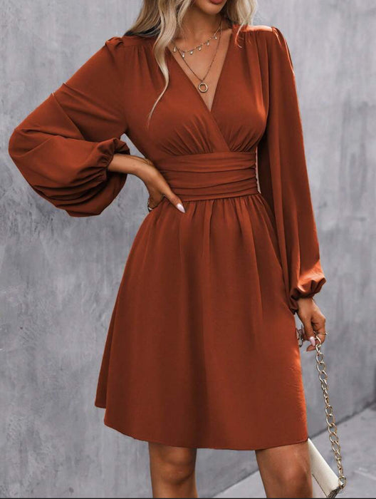 Lantern Sleeve Dress